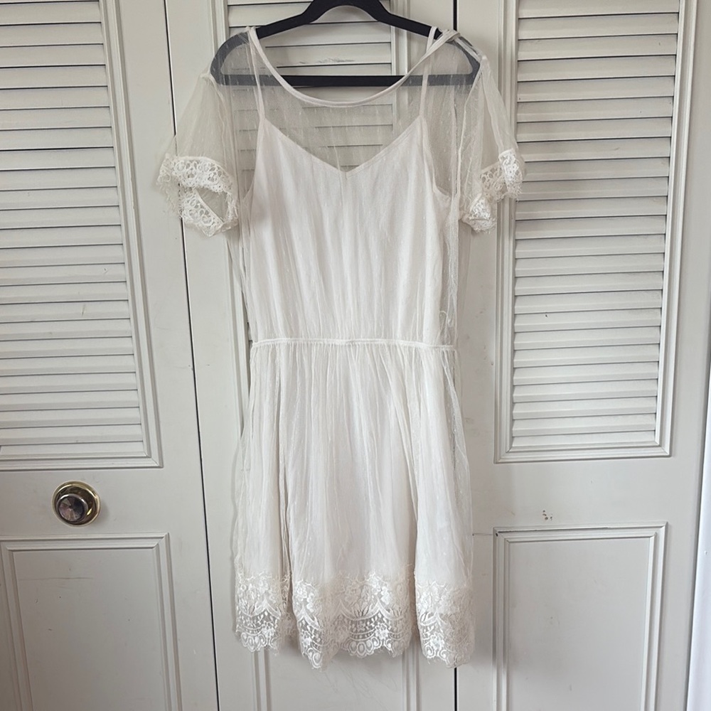 Divided by H&M White Mesh Dress